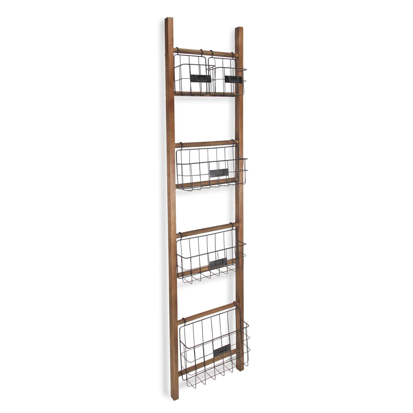 Cheungs Home Decor - Nevin Wooden 5 Basket Storage Ladder - | Display | Baskets |